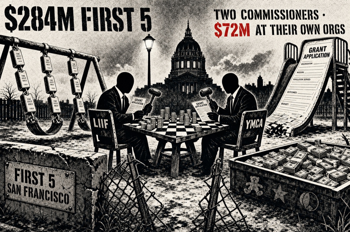 First 5: two oversight commissioners play chess with children's money at the orgs they themselves run
